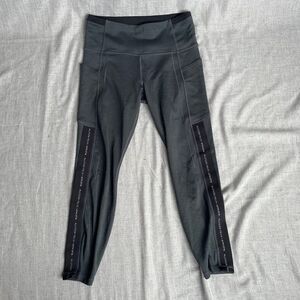 Athleta Allyson Felix Gray Ultimate Stash Legend Leggings Women's Small